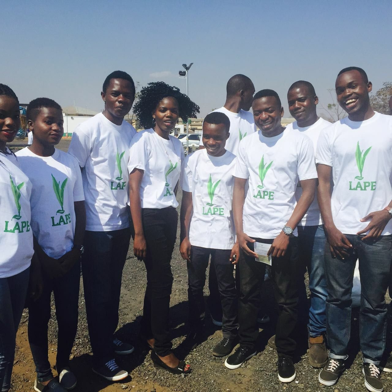 LAPE team members in branded t-shirts